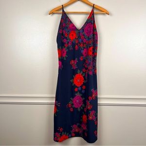 NATORI DRESS SLIP CHEMISE WOMENS BLACK  PINK RED FLORAL DESIGN SIZE S VALENTINES